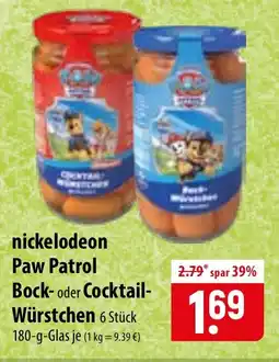 Famila Nord Ost nickelodeon Paw Patrol Bock- oder Cocktail-Würstchen Angebot