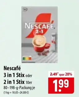 Famila Nord Ost Nescafé 3 in 1 Stix oder 2 in 1 Stix Angebot