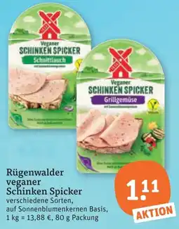 tegut Rügenwalder veganer Schinken Spicker Angebot