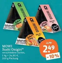 tegut MOWI Sushi Onigiri Angebot