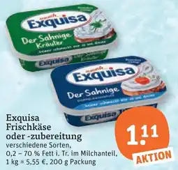 tegut Exquisa Frischkäse oder -zubereitung Angebot