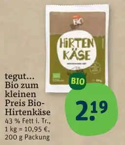 tegut tegut... Bio zum kleinen Preis Bio- Hirtenkäse Angebot