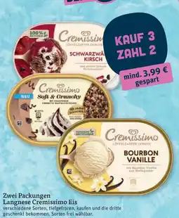 tegut Zwei Packungen Langnese Cremissimo Eis Angebot