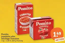 tegut Pomìto passierte oder stückige Tomaten Angebot