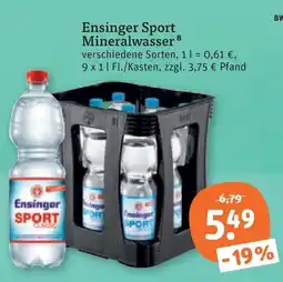tegut Ensinger Sport Mineralwasser Angebot