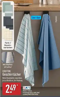 Aldi Nord CROFTON Geschirrtücher Angebot