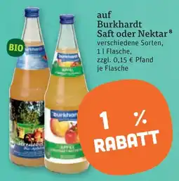 tegut auf Burkhardt Saft oder Nektar Angebot