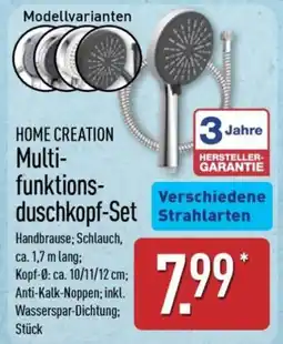 Aldi Nord HOME CREATION Multi-funktions-duschkopf-Set Angebot