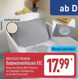 Aldi Nord NOVITESSE PREMIUM Badewannenkissen XXL Angebot