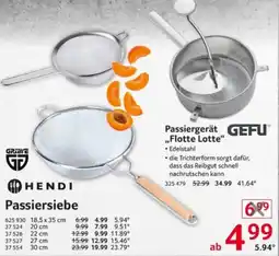Selgros Passiergerät „Flotte Lotte“ GEFU Angebot