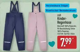 Aldi Nord L&D Kinder-Regenhose Angebot