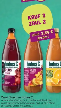 tegut Zwei Flaschen hohes C Angebot