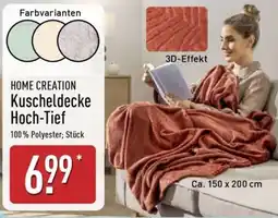 Aldi Nord HOME CREATION Kuscheldecke Hoch-Tief Angebot