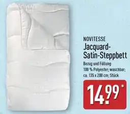 Aldi Nord NOVITESSE Jacquard-Satin-Steppbett Angebot