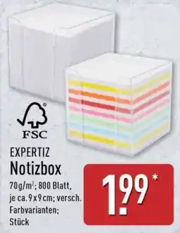 Aldi Nord EXPERTIZ Notizbox Angebot