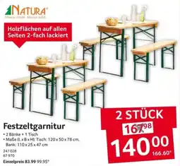 Selgros NATURA Festzeltgarnitur Angebot
