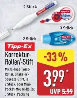 Aldi Nord Tipp-Ex Korrektur-Roller/-Stift Angebot