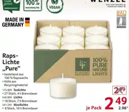 Selgros Raps-Lichte „Pure“ Angebot
