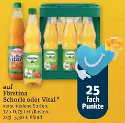 tegut auf Förstina Schorle oder Vital Angebot