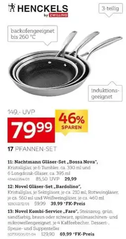XXXLutz HENCKELS by ZWILLING 17 PFANNEN-SET Angebot