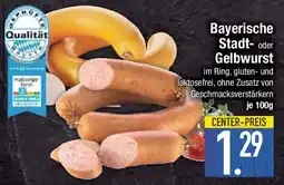 E-Center Bayerische Stadt- oder Gelbwurst Angebot