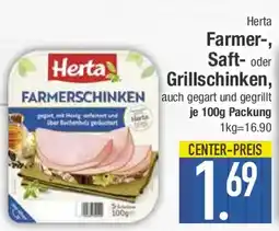 E-Center Herta Farmer-, Saft- oder Grillschinken Angebot