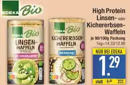 E-Center EDEKA Bio High Protein Linsen- oder Kichererbsen- Waffeln Angebot