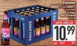 E-Center Paulaner Spezi oder Cola Angebot