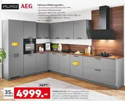 porta EINBAUKÜCHE, 615, taupegrau/Walnuss Angebot
