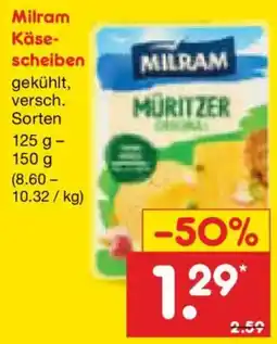 Netto Marken-Discount Milram Käsescheiben Angebot