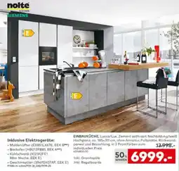 porta EINBAUKÜCHE, Lucca/Lux, Zement anthrazit Nachbildung/weiß Hochglanz Angebot