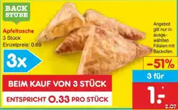 Netto Marken-Discount BACKSTUBE Apfeltasche Angebot