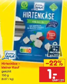 Netto Marken-Discount Gutes Land Hirtenkäse Angebot