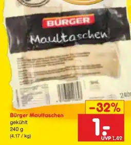 Netto Marken-Discount Bürger Maultaschen Angebot