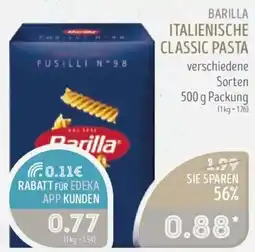 Edeka Struve Barilla Italienische Classic Pasta Angebot