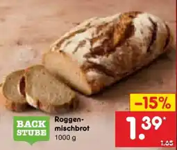 Netto Marken-Discount BACK STUBE Roggen-mischbrot Angebot