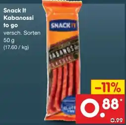 Netto Marken-Discount Snack It Kabanossi to go Angebot