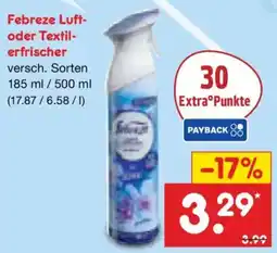 Netto Marken-Discount Febreze Luft- oder Textil-erfrischer Angebot