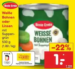 Netto Marken-Discount Beste Ernte Weiße Bohnen Angebot