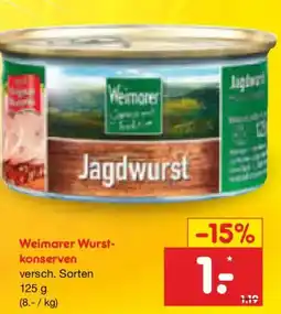 Netto Marken-Discount Weimarer Jagdwurst Angebot