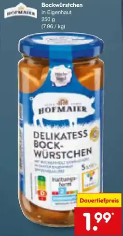 Netto Marken-Discount HOFMAIER DELIKATESS BOCK-WÜRSTCHEN Angebot