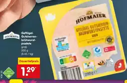 Netto Marken-Discount HOFMAIER Geflügel-Gutsherren-brühwurst-pastete Angebot