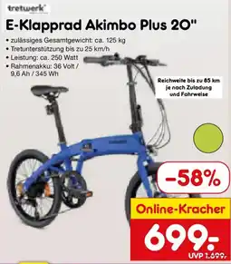 Netto Marken-Discount E-Klapprad Akimbo Plus 20" Angebot
