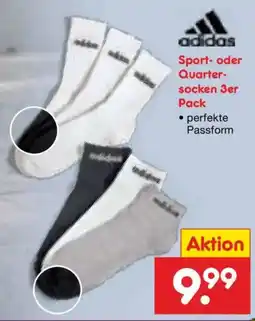 Netto Marken-Discount adidas Sport- oder Quartersocken Angebot