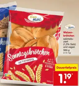 Netto Marken-Discount Korn Muhle Weizenbrötchen Angebot