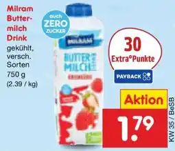 Netto Marken-Discount Milram Buttermilch Drink Angebot