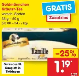 Netto Marken-Discount Goldmännchen Kräuter-Tee Angebot