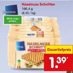 Netto Marken-Discount Haselnuss Schnitten Angebot