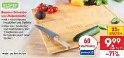 Netto Marken-Discount KESPER Bambus Schneide- und Abdeckplatte Angebot