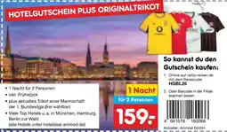 Netto Marken-Discount HOTELGUTSCHEIN PLUS ORIGINALTRIKOT Angebot